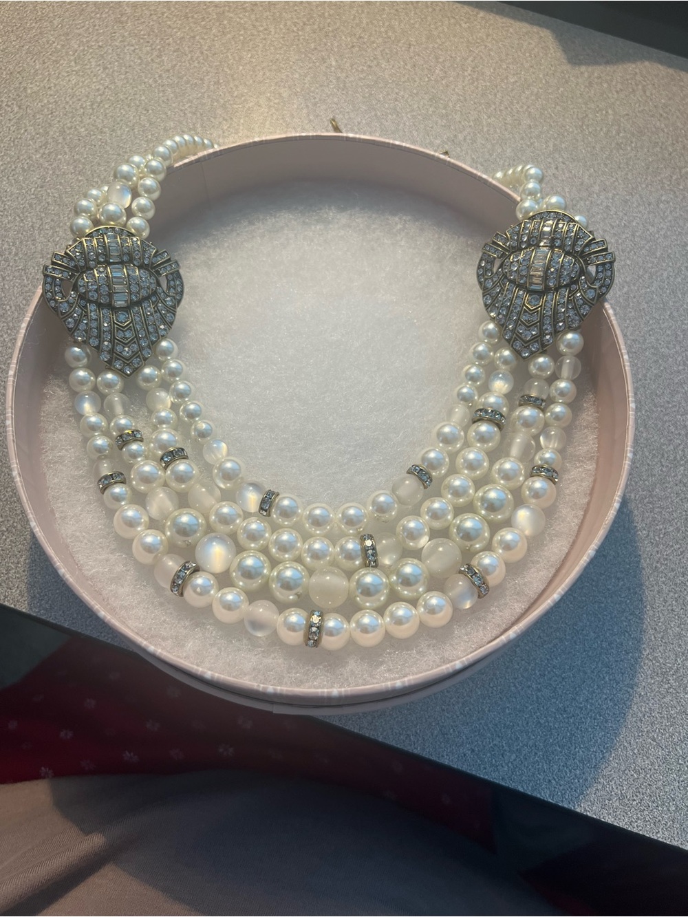 Elegant Chloe & Isabel Heirloom Pearl Deco Statement Multi-Strand Necklace